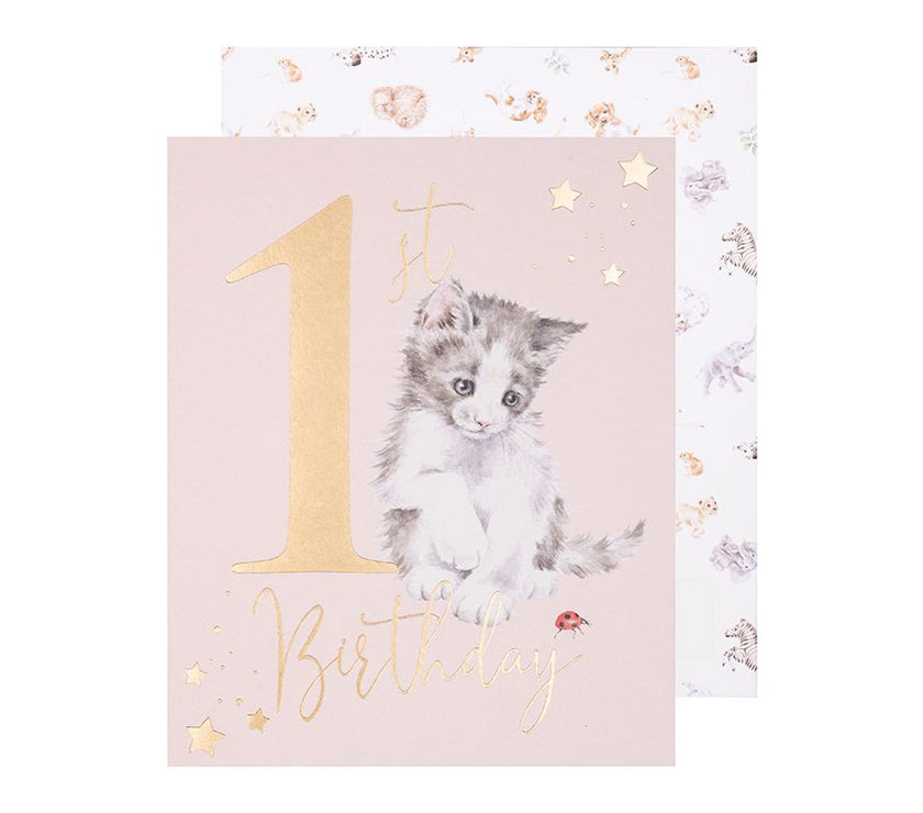 Kitten 1st Birthday Card