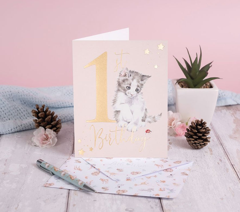 Kitten 1st Birthday Card