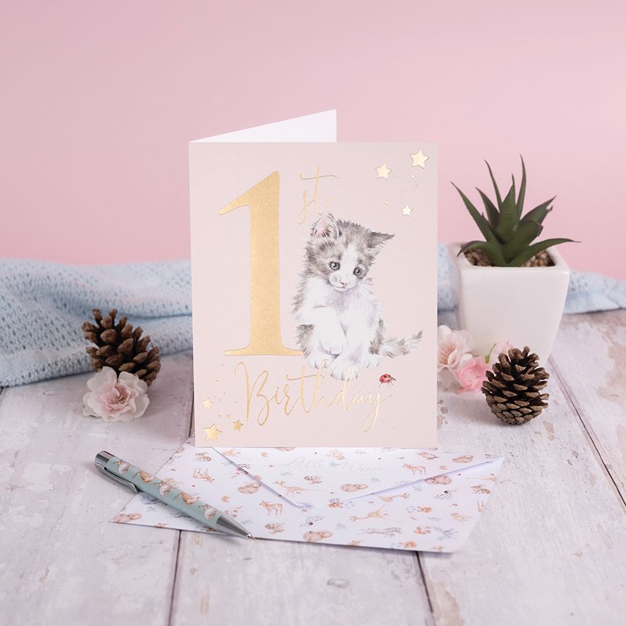 Kitten 1st Birthday Card