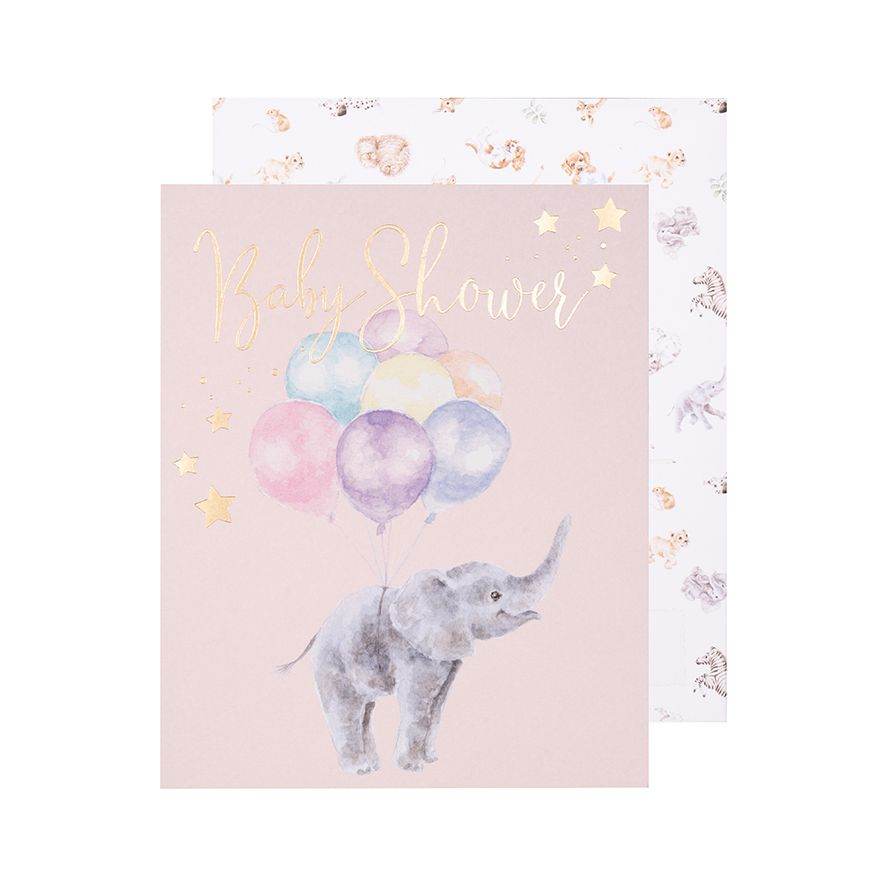Elephant Baby Shower Card - House of Cards