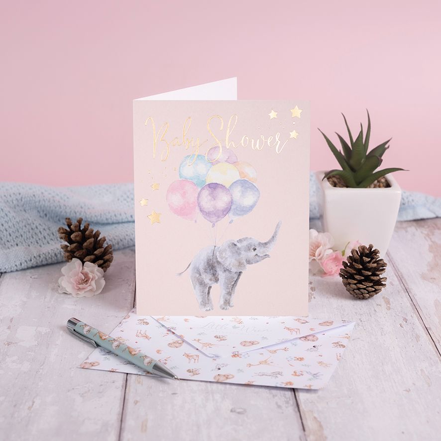 Elephant Baby Shower Card