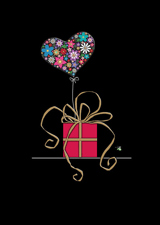 Heart Balloon Birthday Card