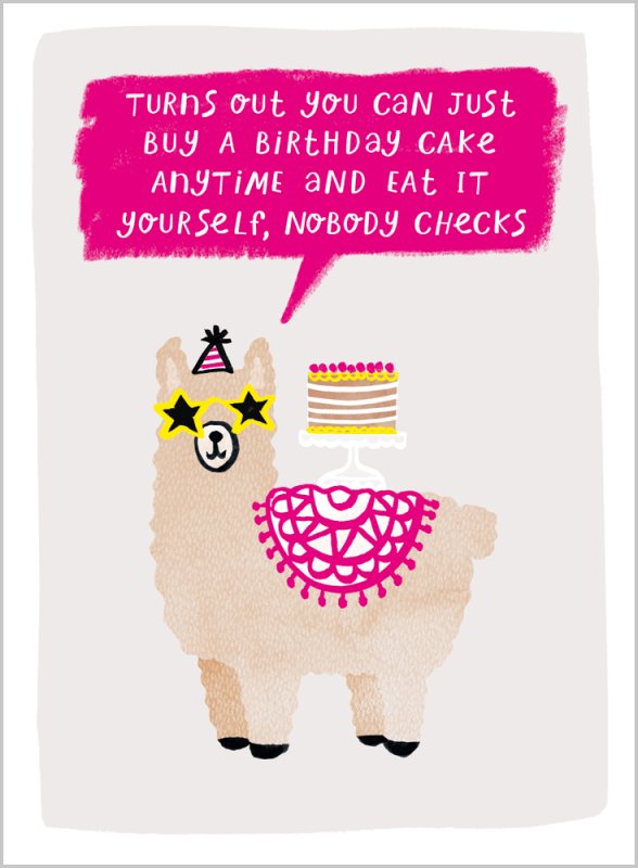 Llama Birthday Card