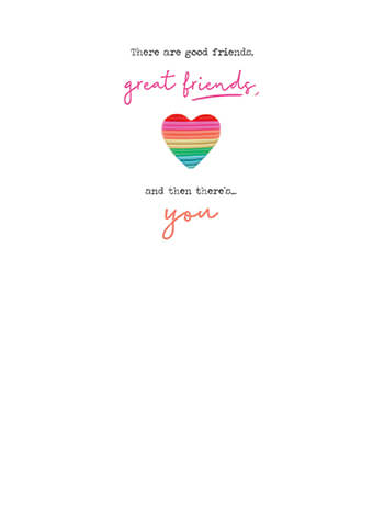 Rainbow Heart Friend Birthday Card
