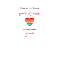 Rainbow Heart Friend Birthday Card