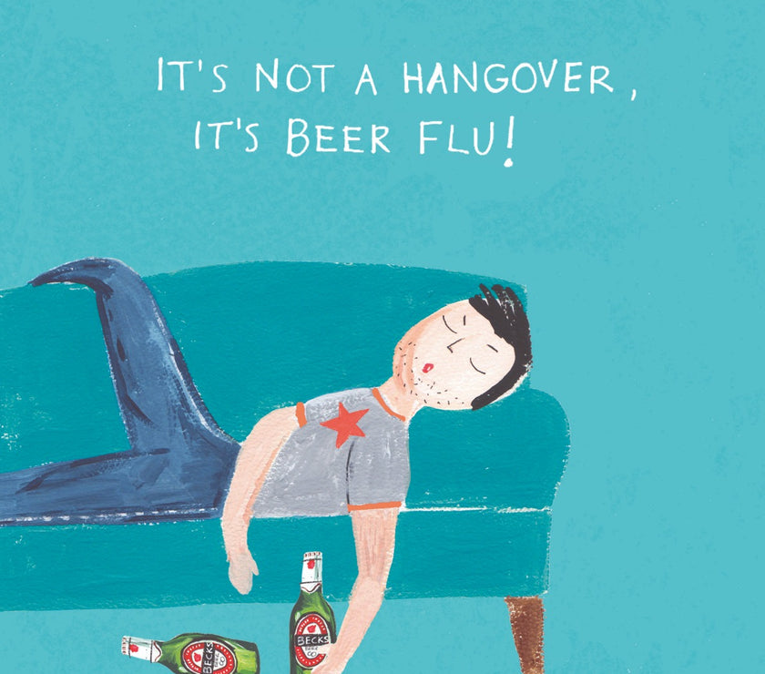 Beer Flu Birthday Card