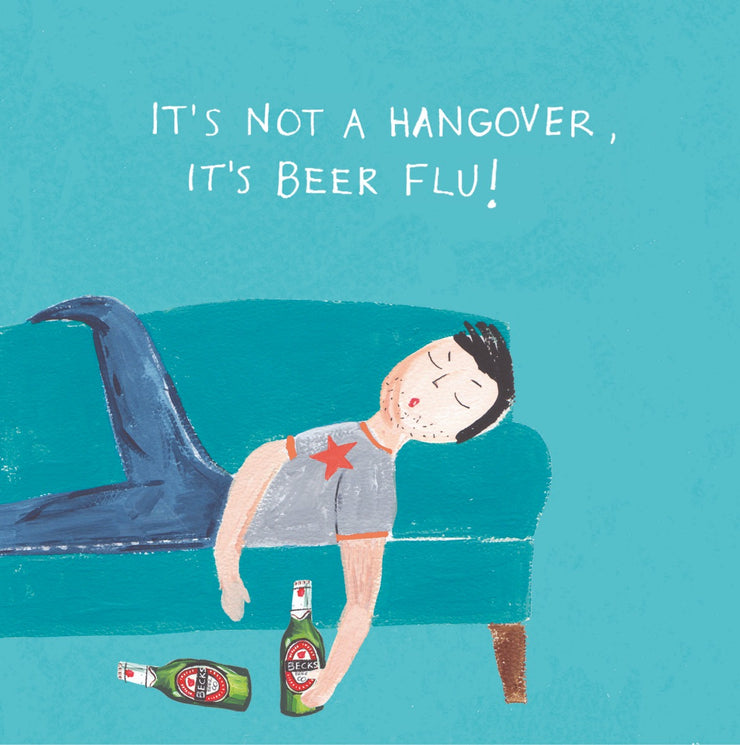 Beer Flu Birthday Card