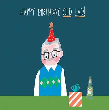 Old Lad Birthday Card - House of Cards