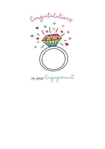 Rainbow Engagement Card - House of Cards