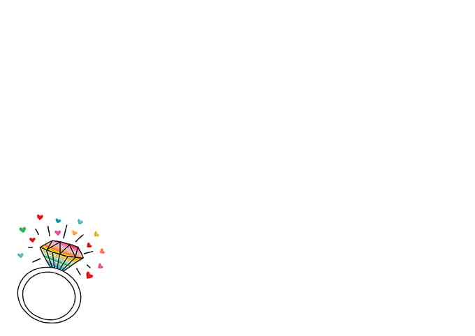 Rainbow Engagement Card