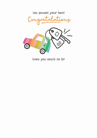 Congratulations Driving Card