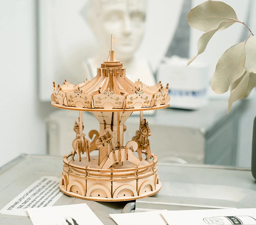 Merry-Go-Round Wooden Model Kit