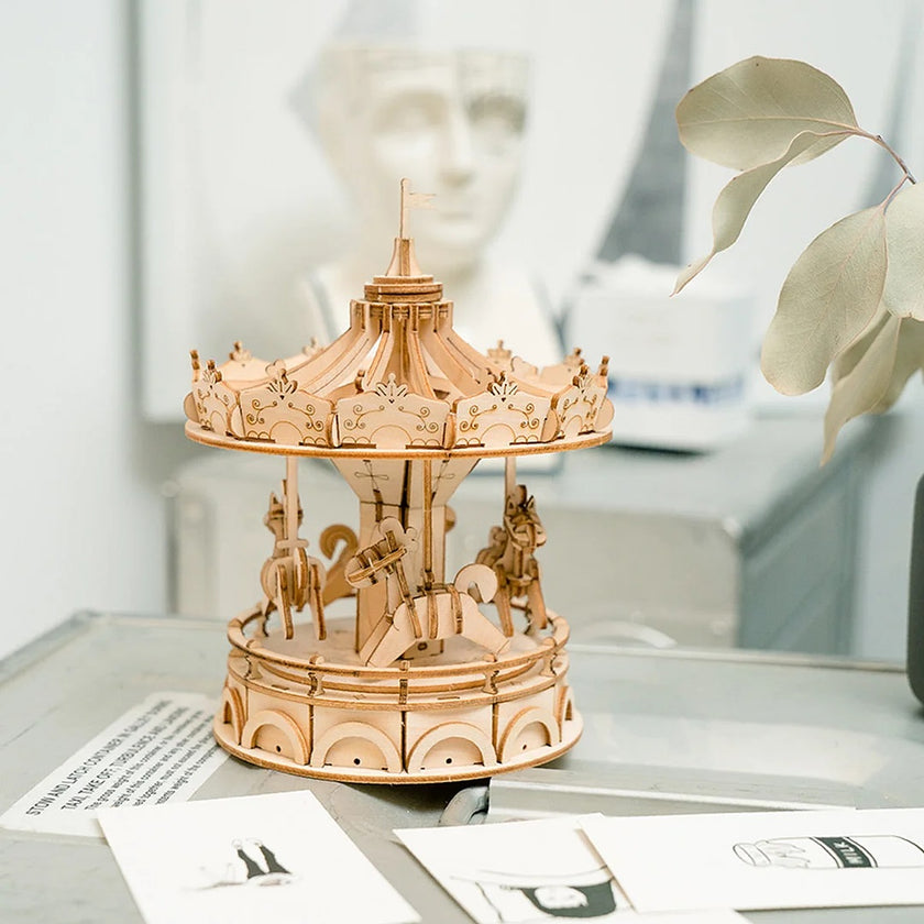 Merry-Go-Round Wooden Model Kit