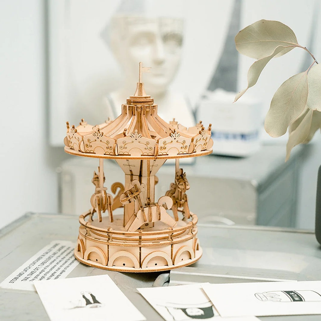 Merry-Go-Round Wooden Model Kit