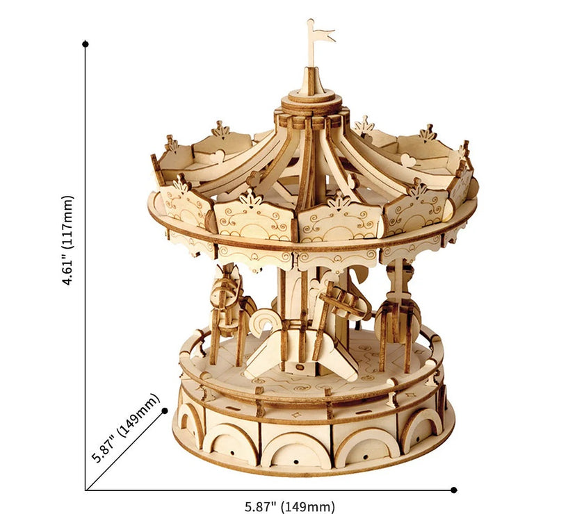 Merry-Go-Round Wooden Model Kit
