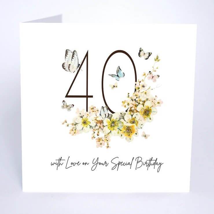 40th Female Birthday Card - House of Cards