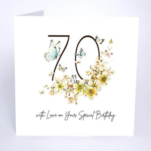 70th Female Birthday Card - House of Cards