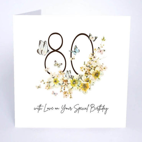 Luxury  80th Female Birthday Card