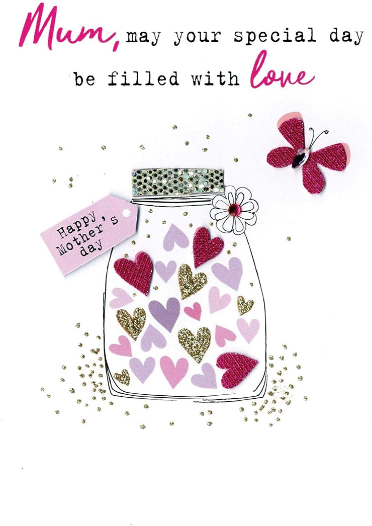 Jar Filled With Love Mothers Day Card