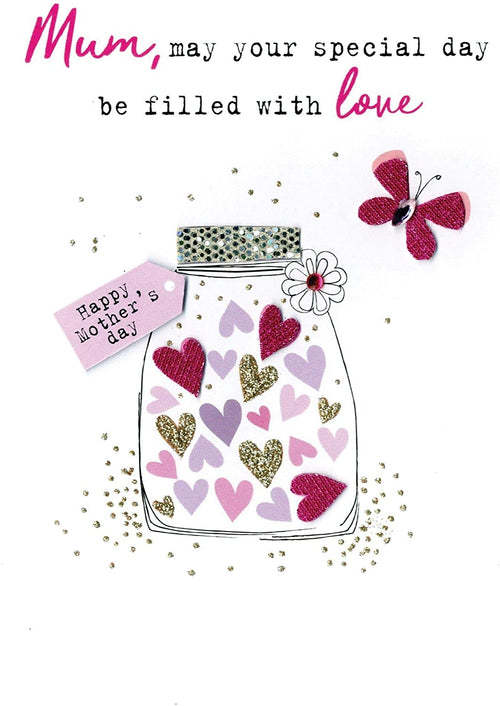 Jar Filled With Love Mothers Day Card