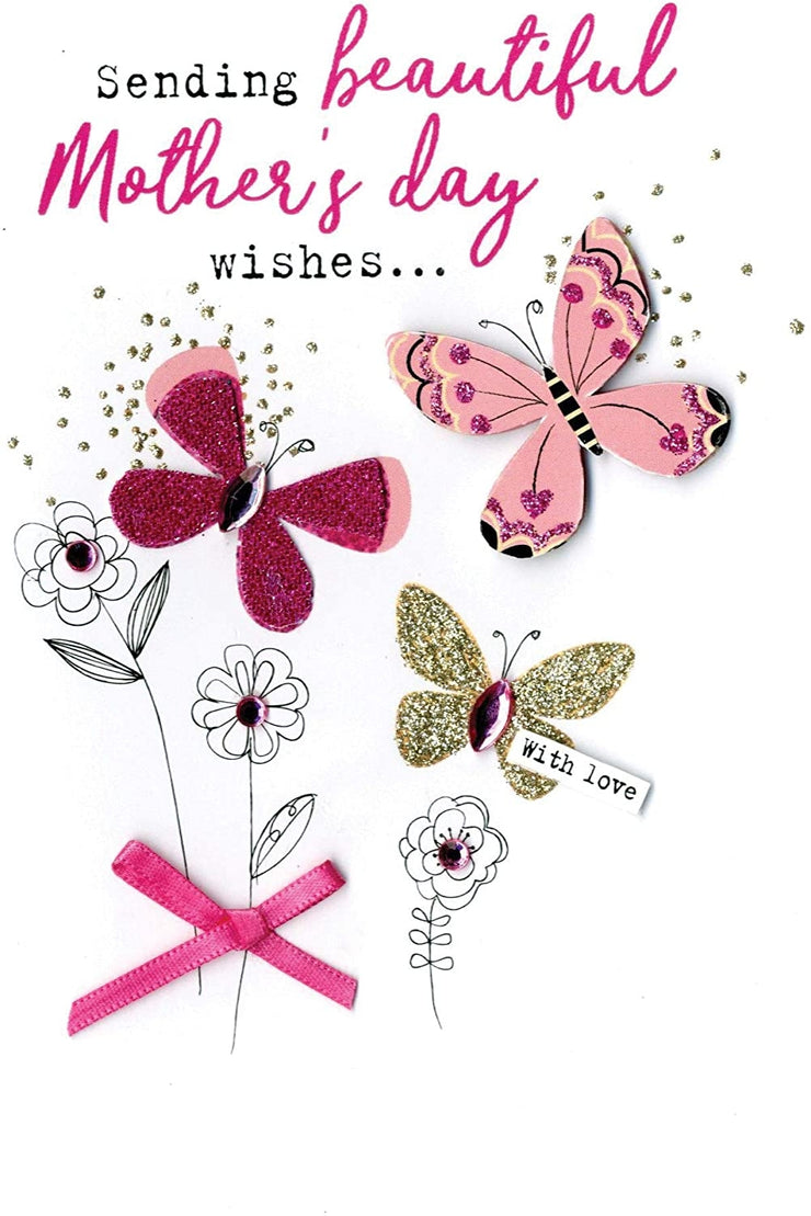 Butterflies Beautiful Mothers Day Card