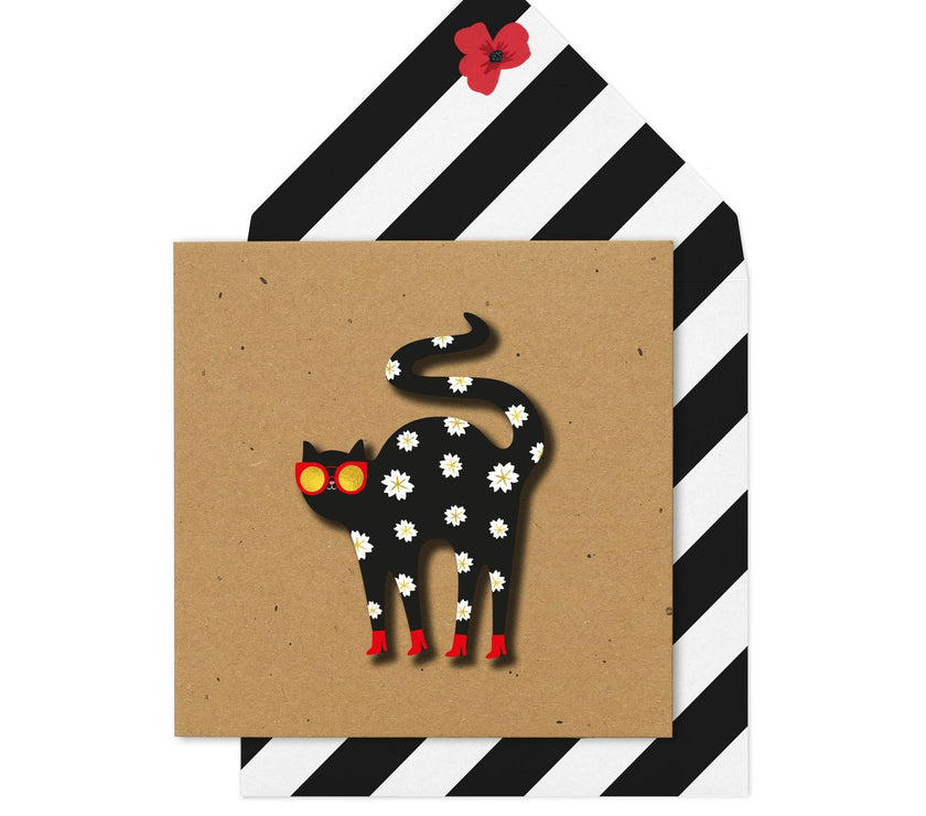 Dasiy Cat Greeting Card