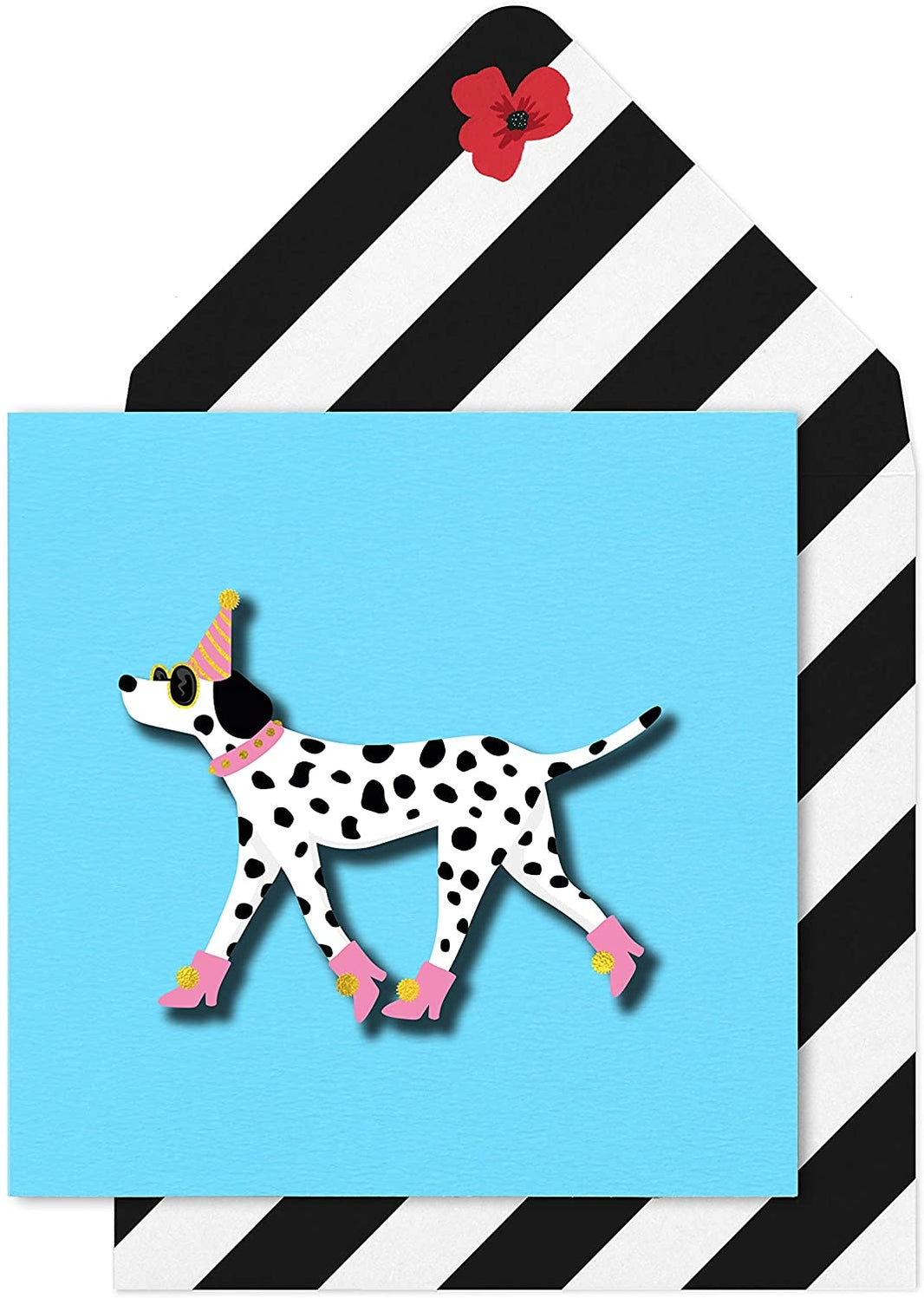 Dalmatian in Boots Birthday Card
