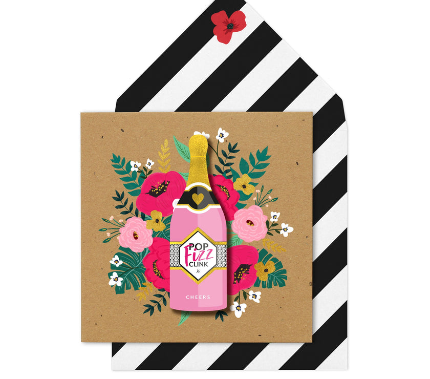 Pink Bottle Card