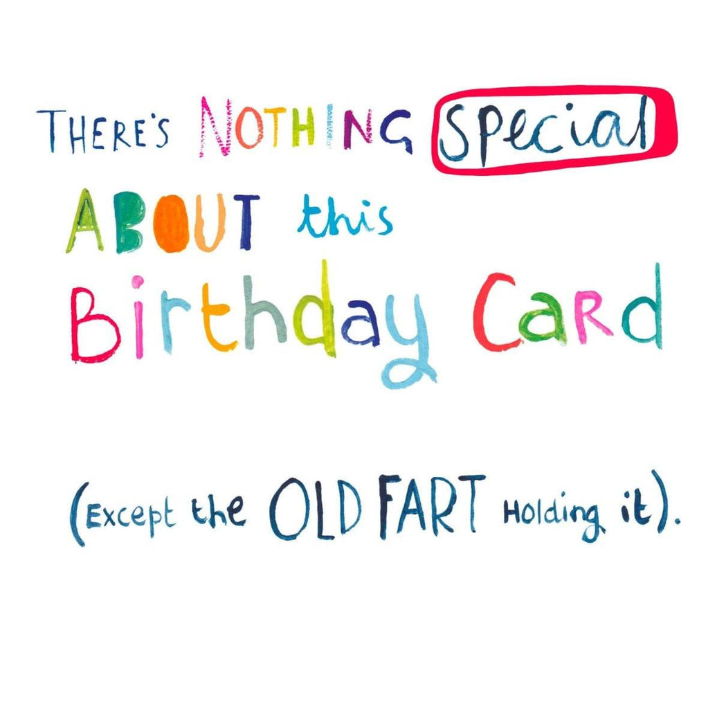 Special Old Fart Birthday Card - House of Cards