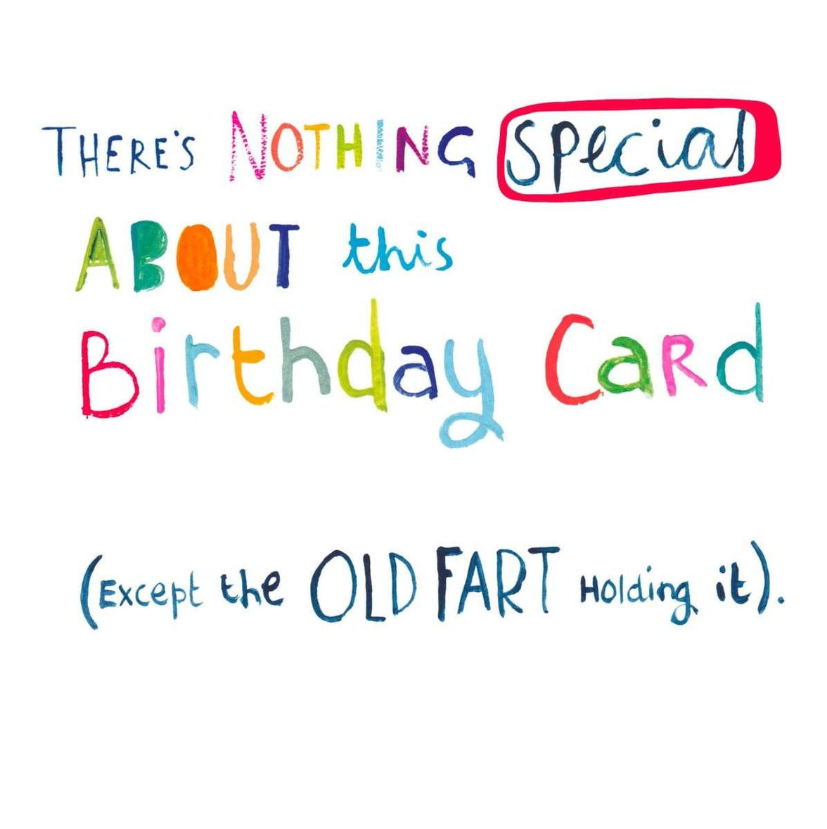 Special Old Fart Birthday Card - House of Cards