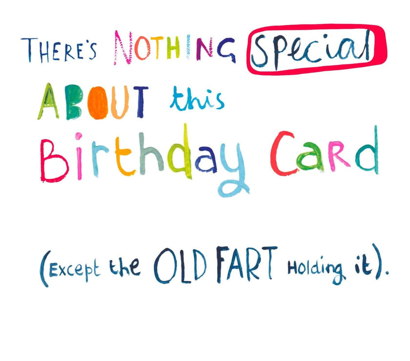 Special Old Fart Birthday Card