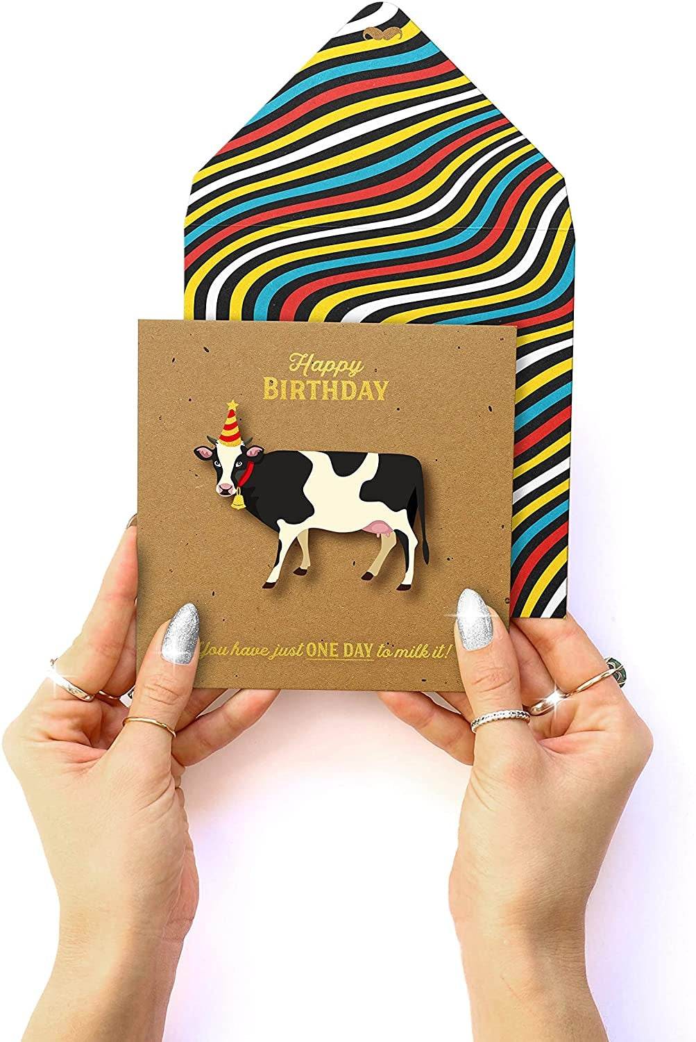 One Day To Milk It Birthday Card - House of Cards
