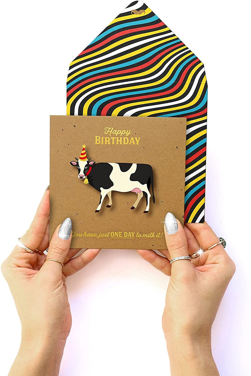 One Day To Milk It Birthday Card