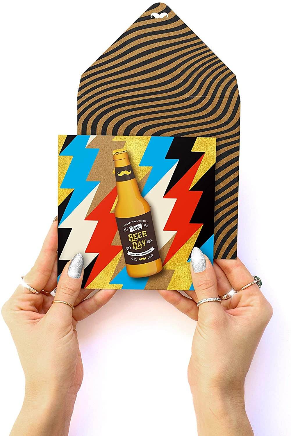 Happy Beer Day Birthday Card - House of Cards