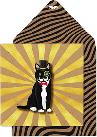 Top Hat Cat Birthday Card