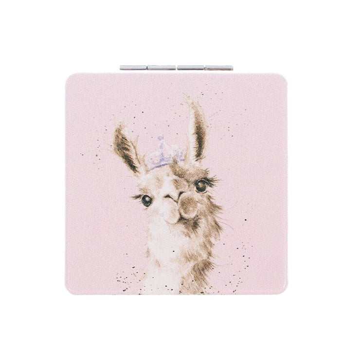 Llama Queen Compact Mirror