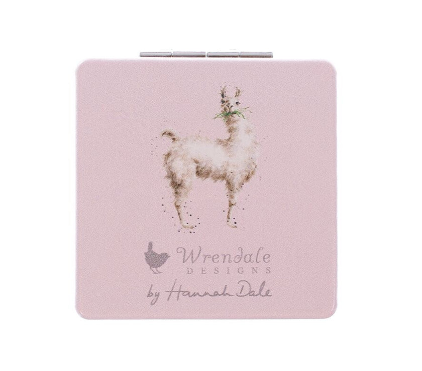 Llama Queen Compact Mirror