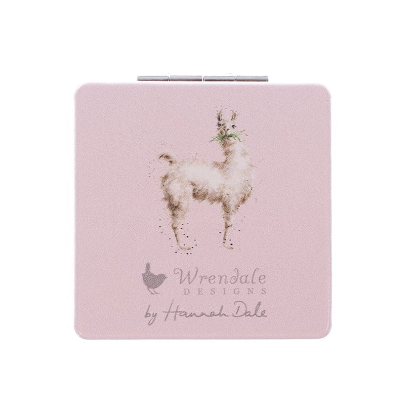 Llama Queen Compact Mirror