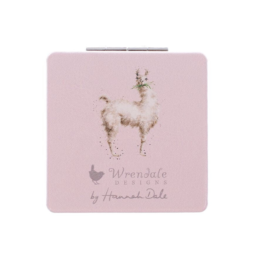 Llama Queen Compact Mirror