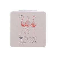 Pretty in Pink Flamingo Compact Mirror