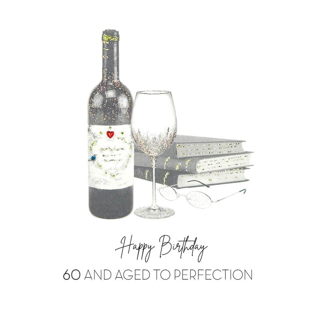 60th Aged Perfection Birthday Card - House of Cards