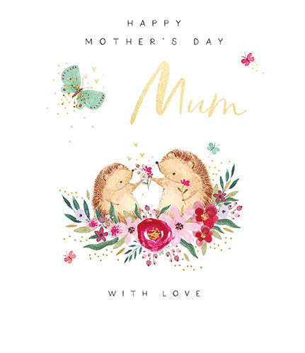 Hedgehogs Happy Mothers Day Card