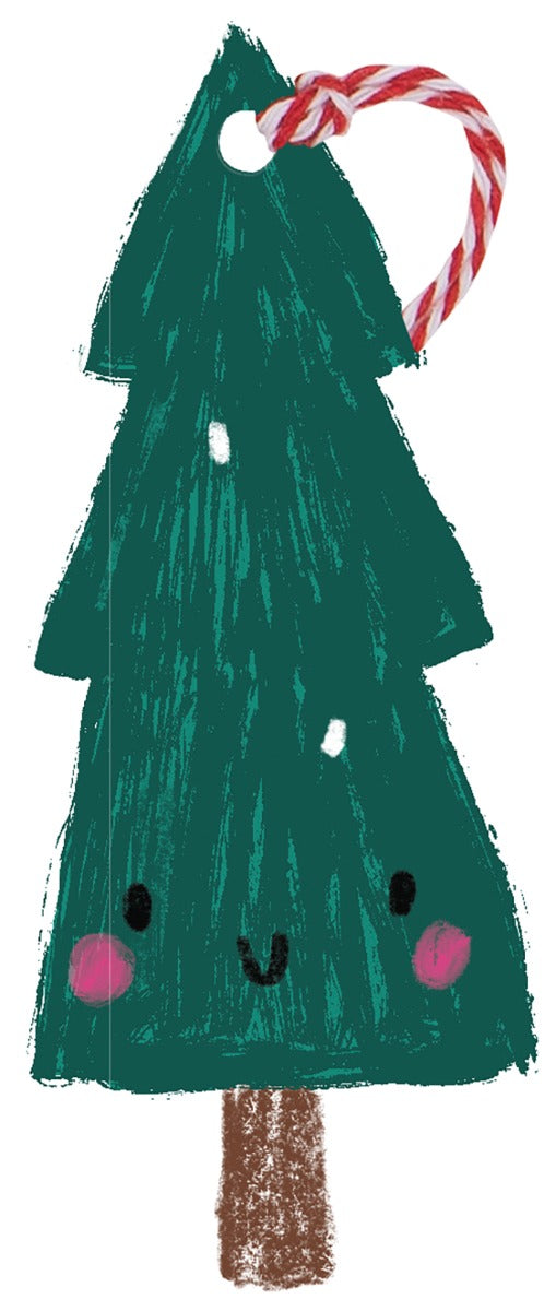 Happy Tree Christmas Gift Tags