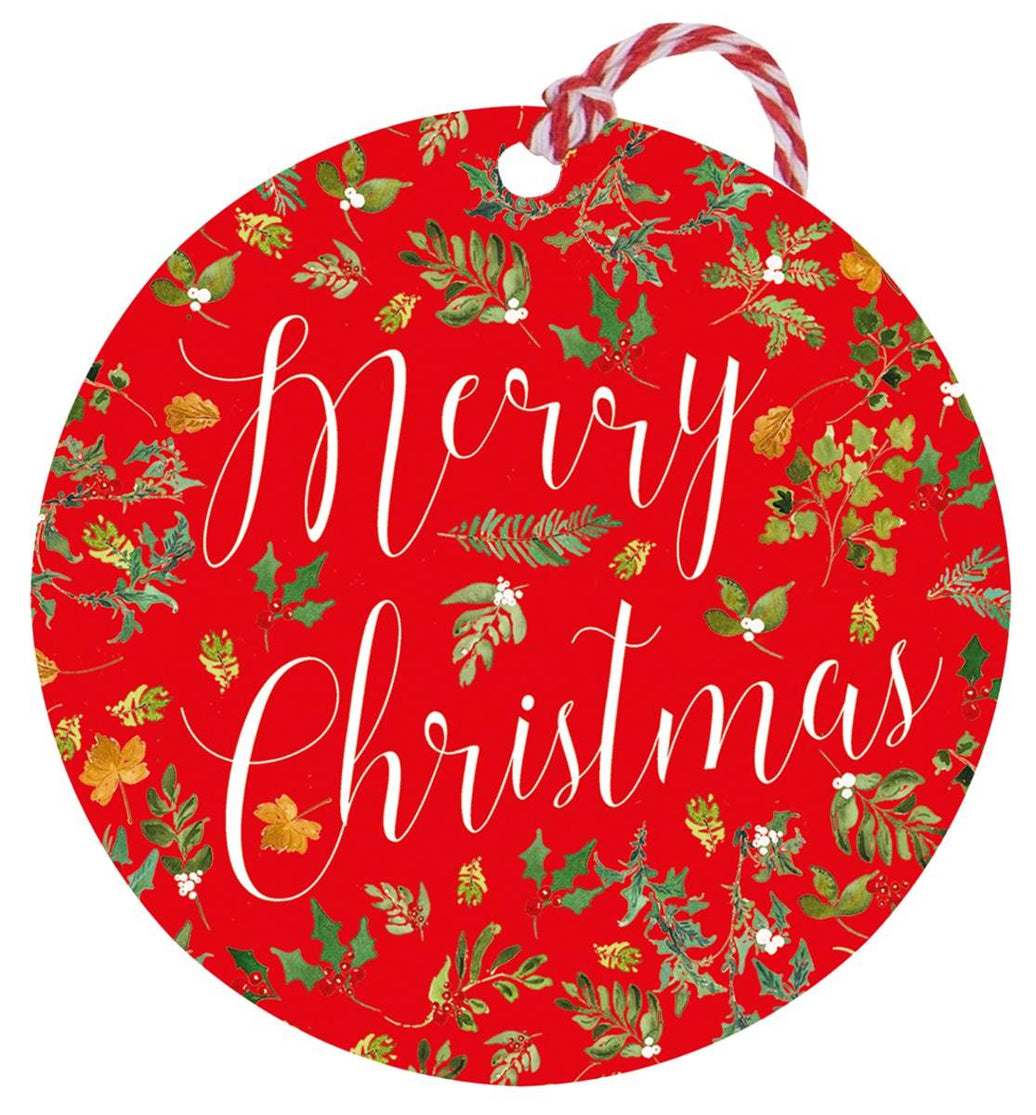 18 Merry Christmas Red Gift Tags - House of Cards