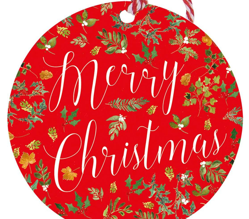 18 Merry Christmas Red Gift Tags - House of Cards