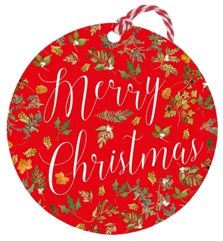 18 Merry Christmas Red Gift Tags - House of Cards