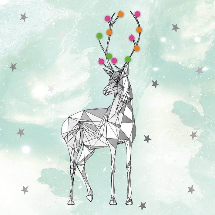 5 Matthew Williamson Reindeer Christmas Cards - House of Cards