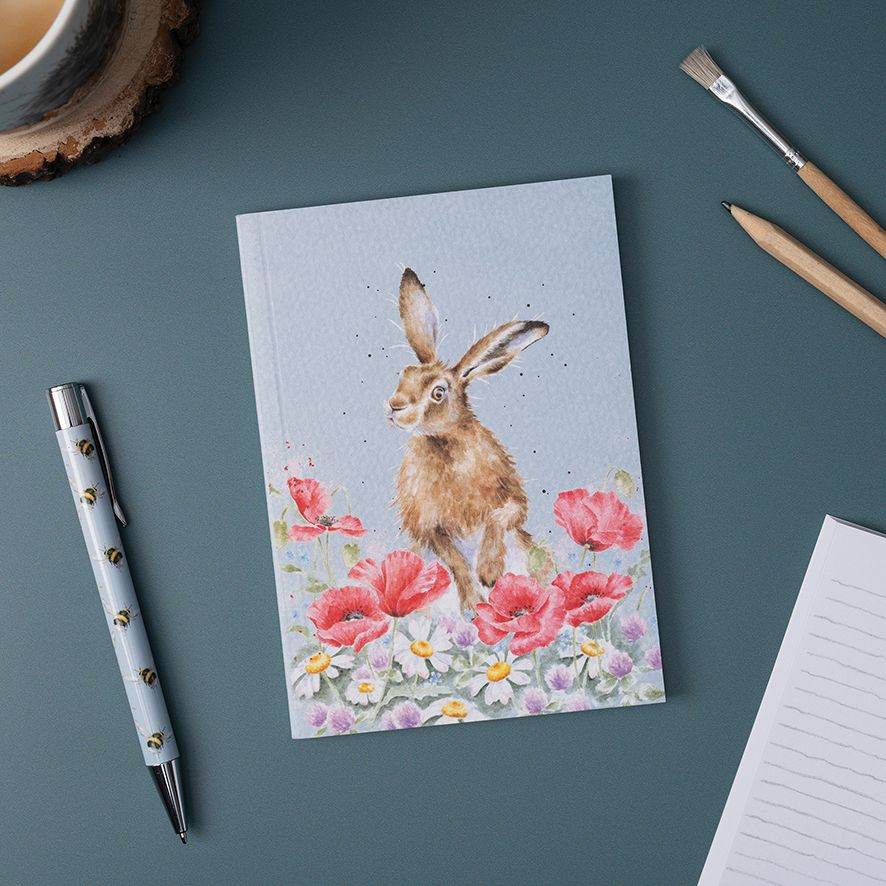 A6 Fields of Flowers Hare Notebook - House of Cards