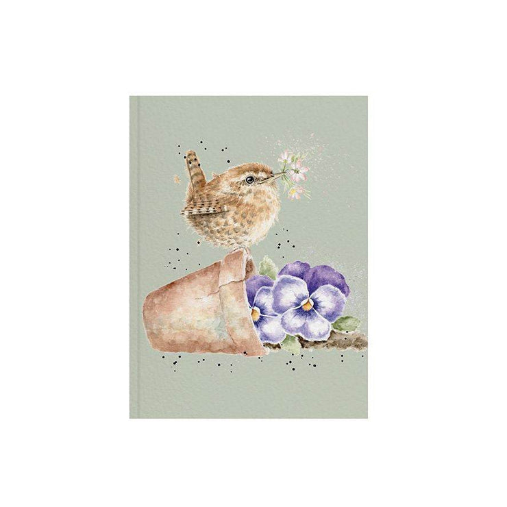 A6 Flower Pot Wren Notebook - House of Cards