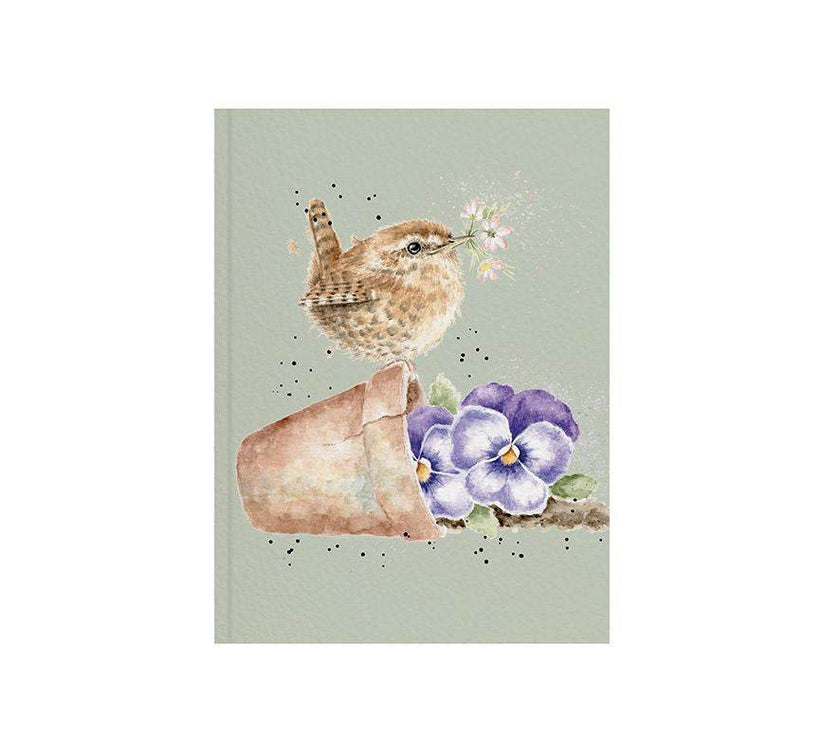 A6 Flower Pot Wren Notebook - House of Cards